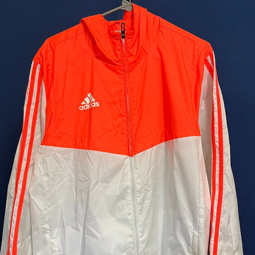 Adidas Originals Hooded Windbreaker – Orange & White